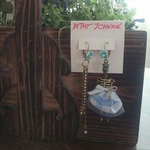 Betsey Johnson skeleton earrings